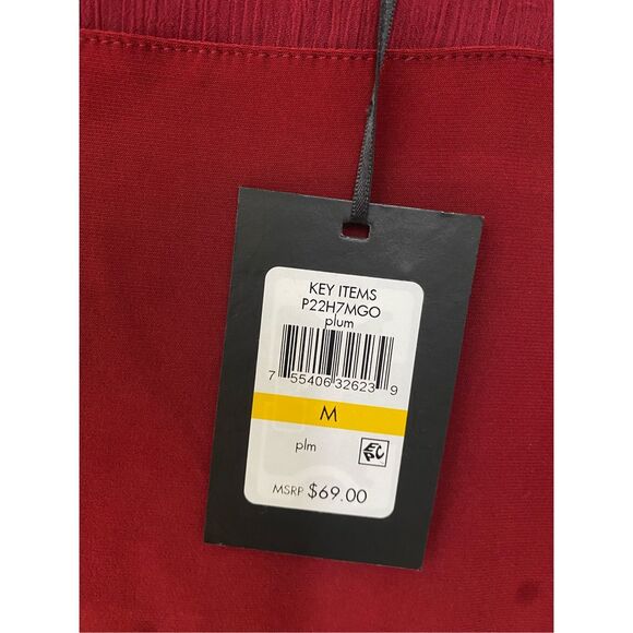 DKNY NWT Mesh Short Sleeve Red Shirt Blouse, Size Medium, MSRP $69 - Picture 3 of 12